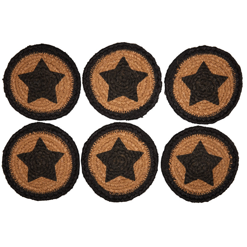 Rudd Jute Round 6 Piece Coaster Set
