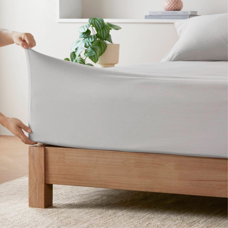 Ensemble de draps en tricot de coton toutes saisons, doux et confortable pour une utilisation toute l'année, pleine grandeur