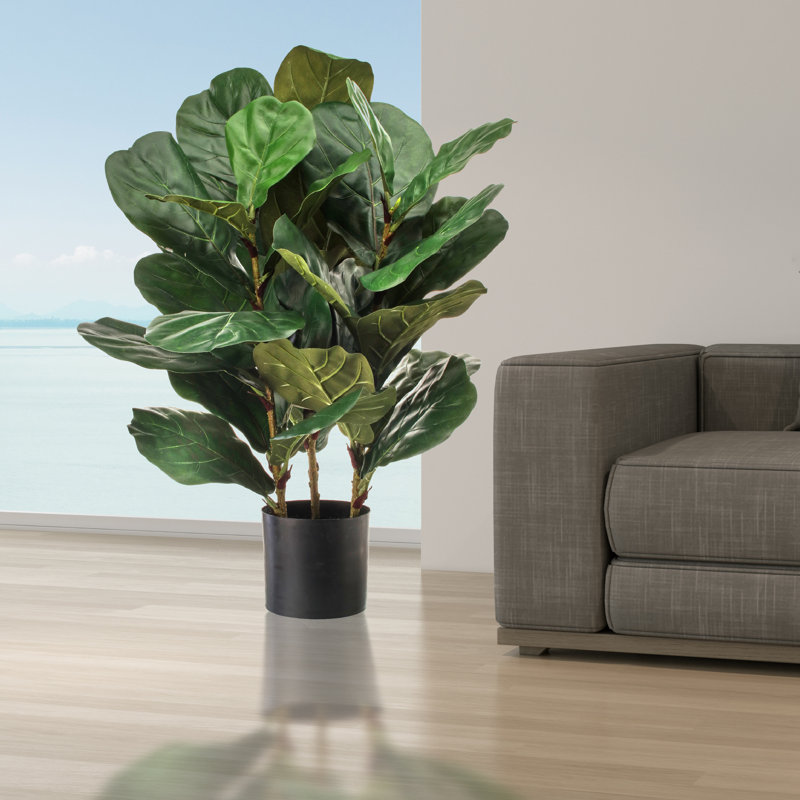 Plante de fleurs artificielle à feuille de charme 28" en pot