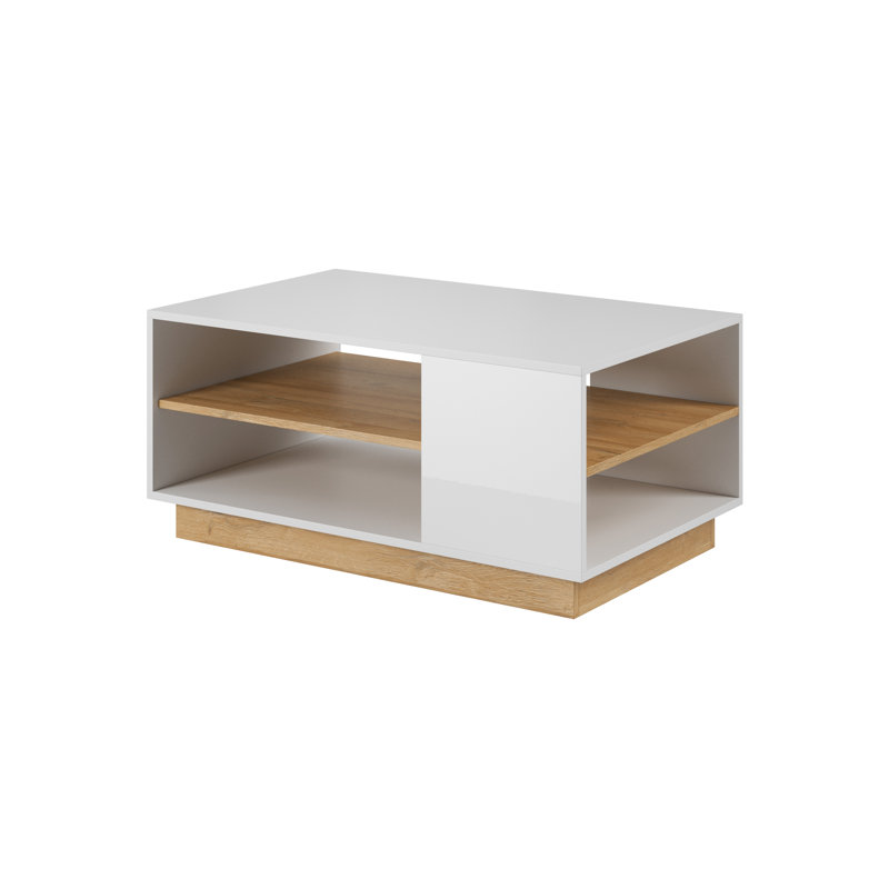 Janai Pedestal Coffee Table, White Gloss