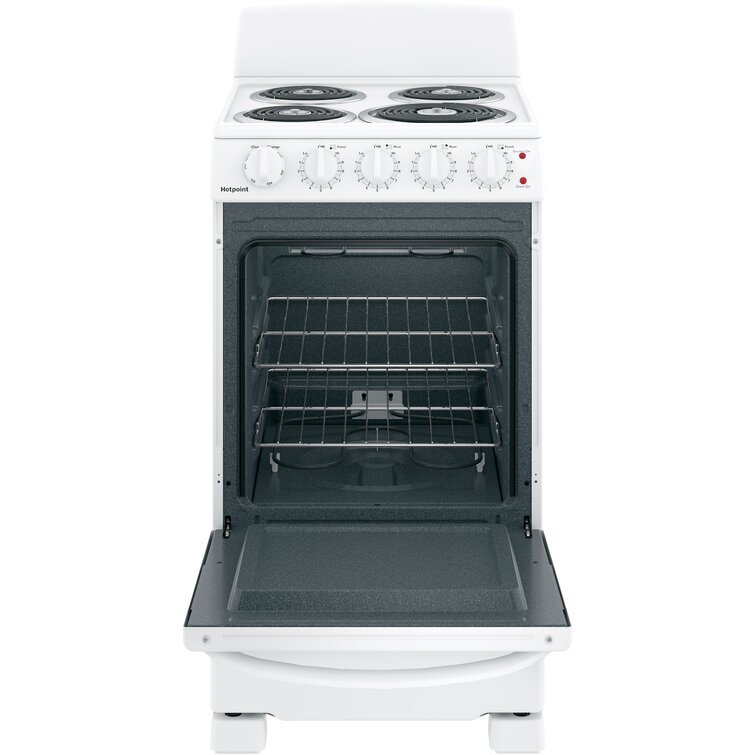 Summit Professional Series 20 in. 2.4 cu. ft. Oven Freestanding Electric  Range with 4 Coil Burners - Stainless Steel