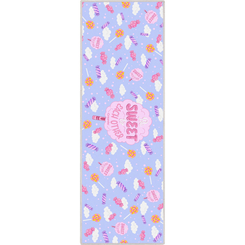Tapis lilas bien tissé Crayola, Tapis de couloir 1 pi 8 po x 5 pi