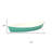 10" Aqua And White Cast Iron Oval Boat Shaped Tray