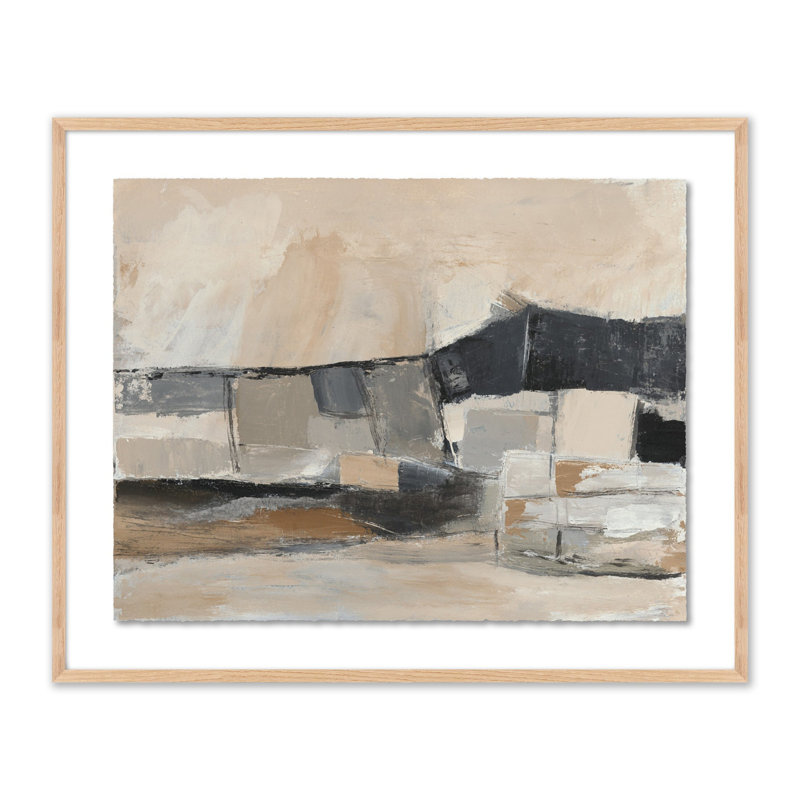 Chalet Painting by Melanie Biehle, White Oak Paper Single Picture Framed, 26" H x 32" W