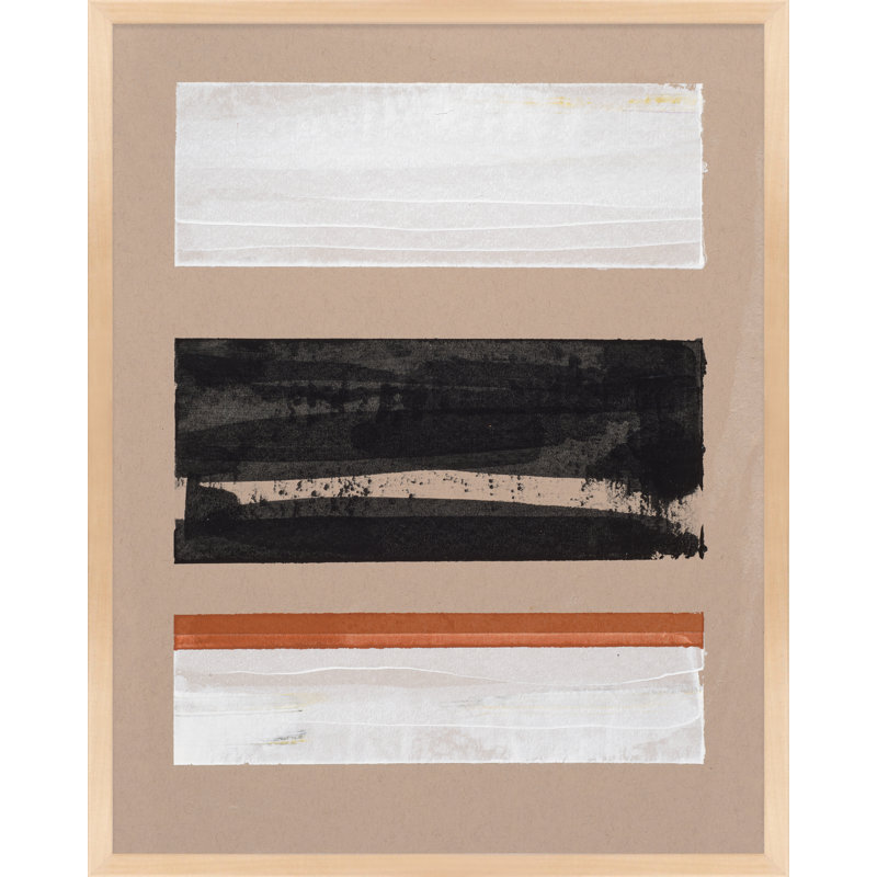 Orange Is The New Black 1 Painting by Andrea Stokes, 25" H x 20" W x 1.25" D, Brown Framed