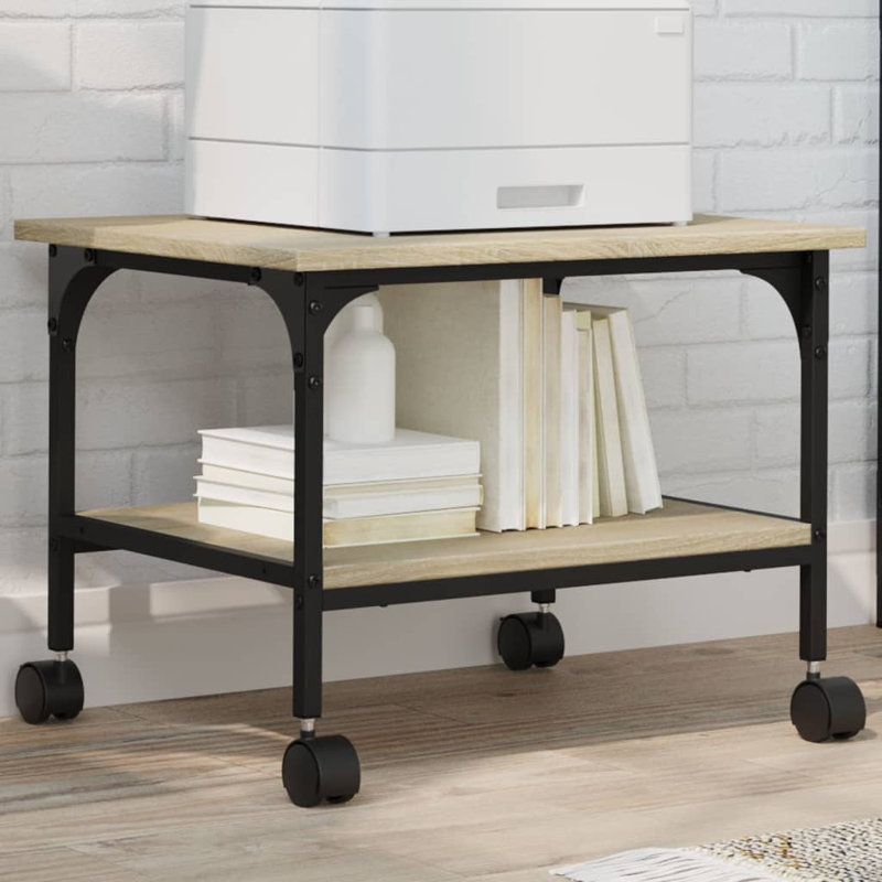 38cm H x 50cm W Printer Stand, Sonoma Oak