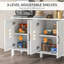 Armoire-bar multifonctionnelle avec 4 portes de grange et 2 tablettes réglables Zeinab-1508931598