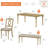 6 Piece Dining Table Set - Includes One Dining Table, One Upholstered Bench, 4 Wood Dining Chairs, Farmhouse Dining Set, Oak-1995520347