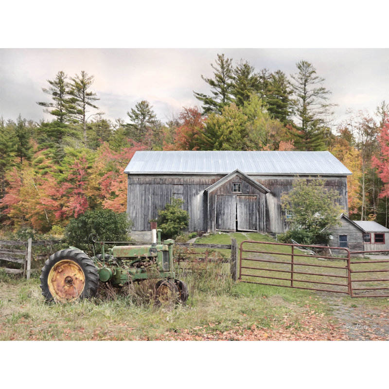 «Fall on the Farm II» par Lori Deiter, reproduction d'art sur toile tendue, H 18 po x l 24 po