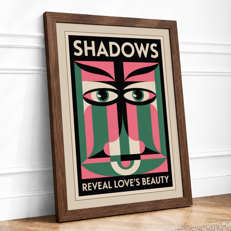 Shadows Reveal Beauty Art Deco - Print, Walnut, A3 - 42.0 x 29.7 cm