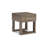 Aska Rectangular Side End Table With Drawer, USB Port, 24 Inch Gray