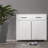 Two Door Side Table-White