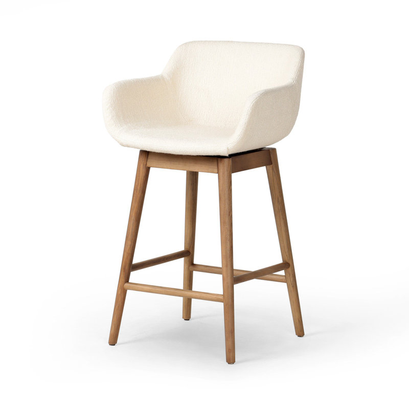 Hannah Swivel Stool-Kerbey Ivory-Counter, Counter Stool (26.50” Seat Height)