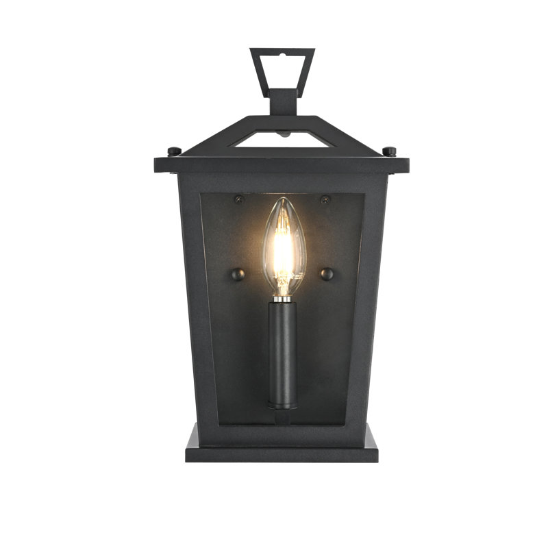 Ohearn 7 Inch Outdoor Wall Sconce in Black