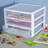 Sterilite Wide 3 Drawer Unit, Tabletop Storage Organizer for Desk, Counter at Home, Office, Bathroom