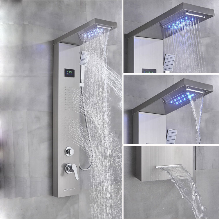 Augusts 44.48'' Shower Panel with Fixed Shower Head