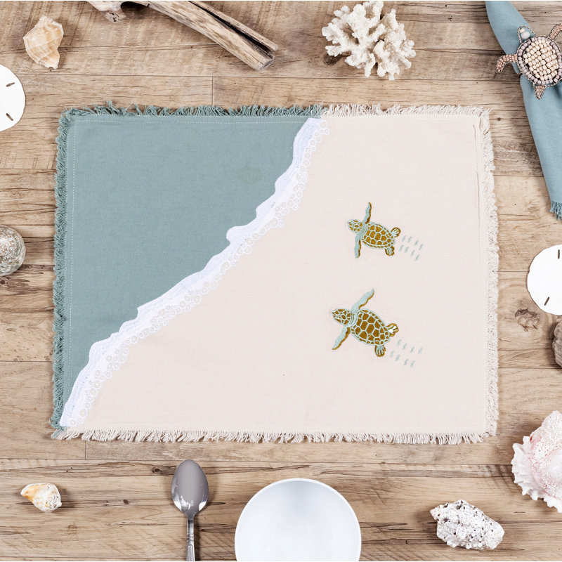 Ensemble de 4 napperons Baby Sea Turtle