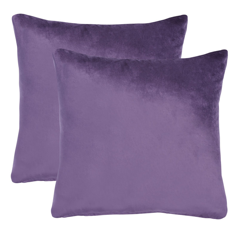 Cotton Blend Throw Pillow, 22" H x 22" W, Purple