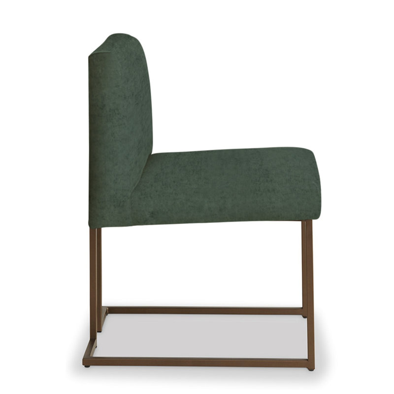 Andes Upholstered Dining Chair, Emerald Polyester