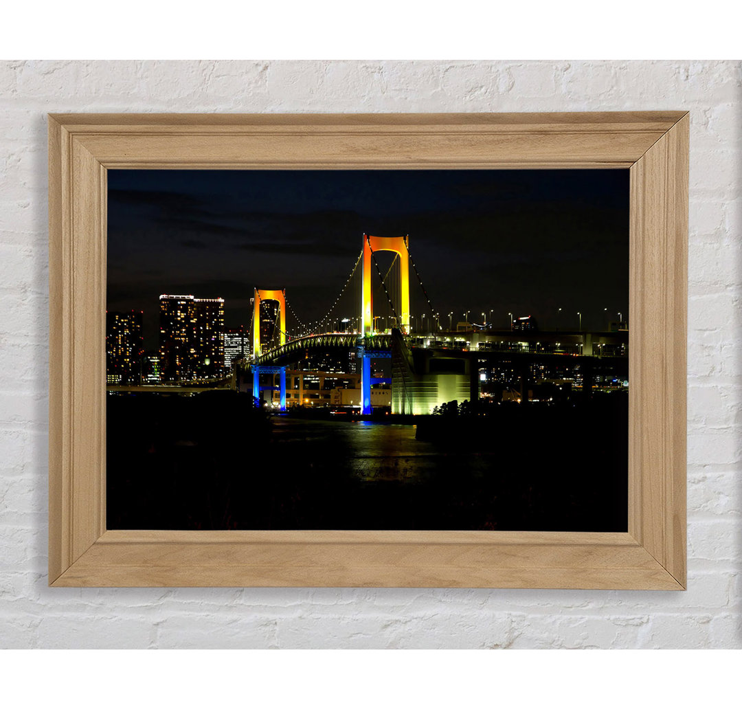 Tokyo Regenbogenbrücke Gerahmter Druck