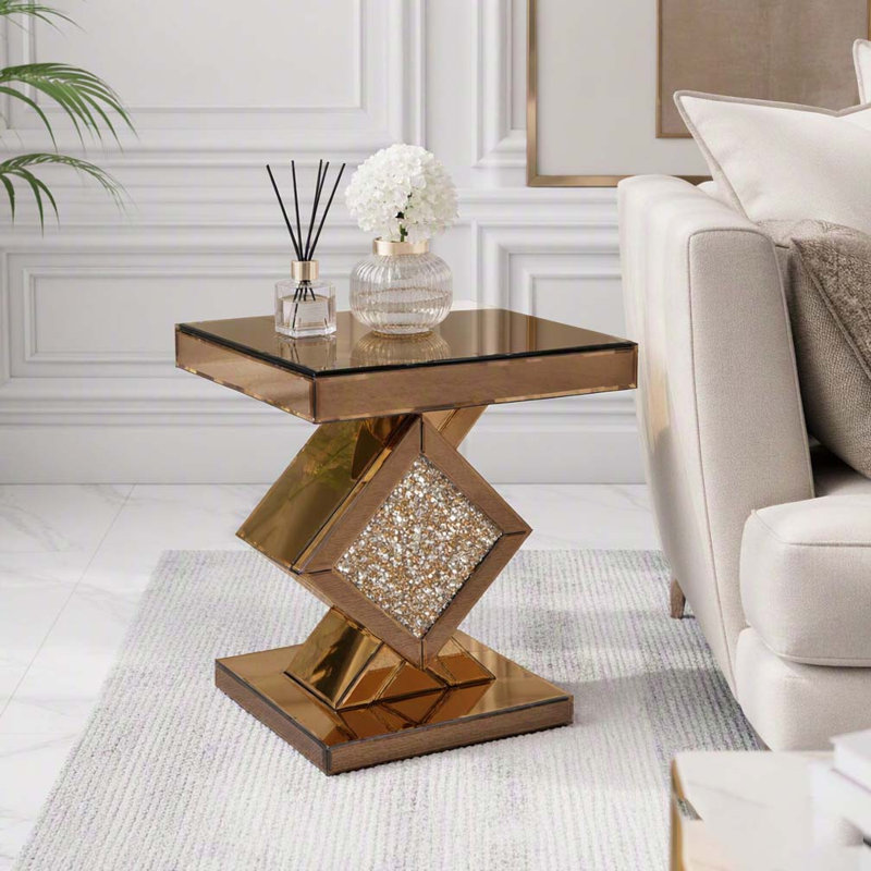 Table de bout en miroir Diamond