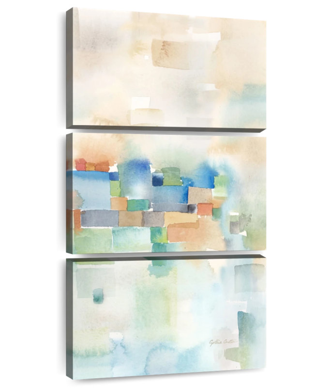 Teal Hinojos Panel III, 80" H x 39" W