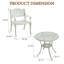 5 pièces de table de patio et chaises d'extérieur en fonte d'aluminium avec trou pour parasol-86641765
