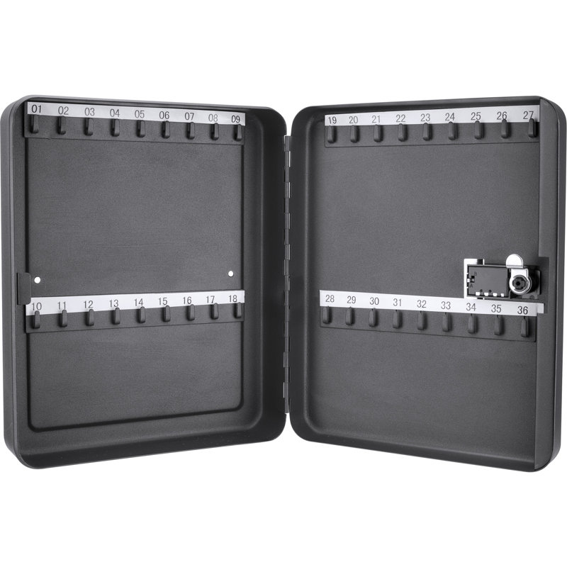 36 KEYS LOCK BOX W/ COMBINATION LOCK BLACK