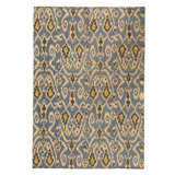 Flatweave Wool Ikat Area Rug in Blue And Multi