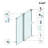 74-79" W X 76" H Frameless Single Sliding Shower Door with 3/8" (10mm) Clear Tempered Glass, Shatter-Resistant Film & Installation Hole Locator - Round Top Rail-123313827