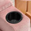 Canapé inclinable simple avec dossier réglable manuellement, port de charge USB sur le côté de l'accoudoir, support pour téléphone inclus, rangement caché pour l'accoudoir et repose-pieds de rangement assorti - rose-608881412