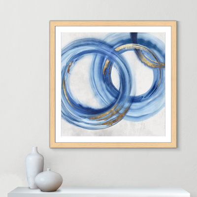 Blue Cosmic Cascade I Print by Emma Peal