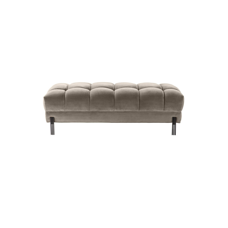 Sienna Polyester Upholstered Bench, Greige