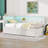 Upholstered Platform Daybed With Two Storage Drawers, Upholstered Bed Frame With USB-768297237