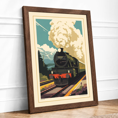 Mountain Railway Express Vintage - Framed Print