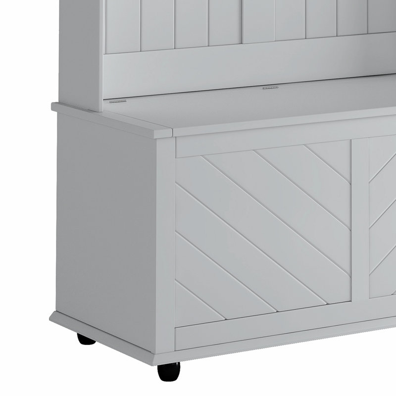2 Pair Shoe Storage Bench, White