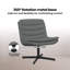 Fauteuil pivotant vidaXL gris foncé 63 x 75 x 76 cm