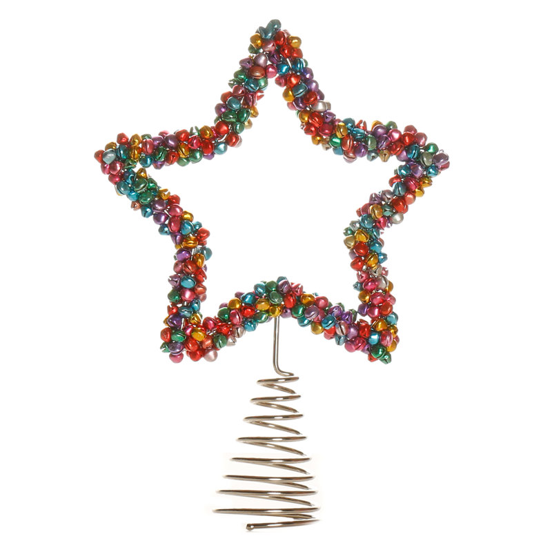 Handmade Metal Astrology & Stars Tree Topper, Blue/Green/Red