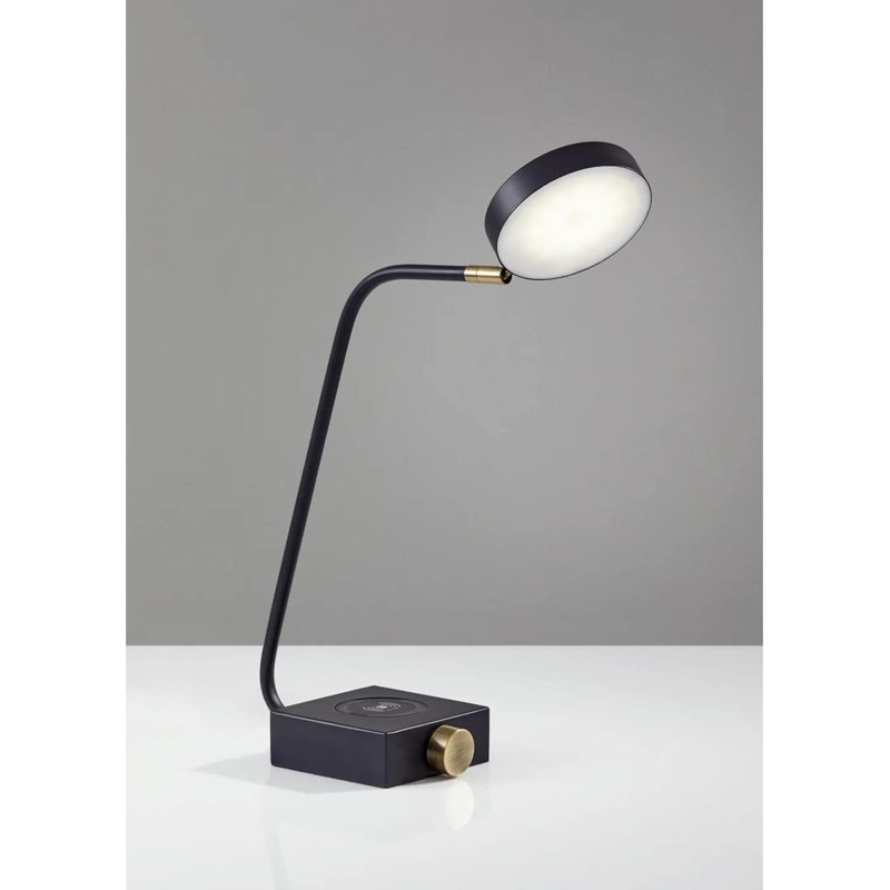 Adesso Conrad LED Desk Lamp With Wireless Charging Pad, USB Port, And Adjustable Task Light