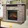 Dimplex Featherston Electric Fireplace with Mantel Surround Package - Pine w/ Grey Stone-Look Shelf