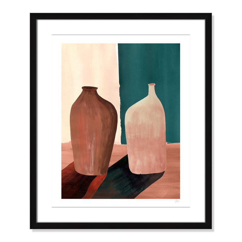 Contrast Pots Print par Violets Print House, L 21,5 po x H 25,5 po, Imprimé mat, Noir satiné