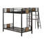 Lit superposé en L avec lit mezzanine avec bureau et tablette