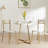 Kilwin 3-Piece White/Gold Modern Round Dining Table Set with 2 Chairs, Space-Saving Kitchen & Breakfast Nook Dining Set, Compact Small Space Bistro Dining Room Table Set-1610280430