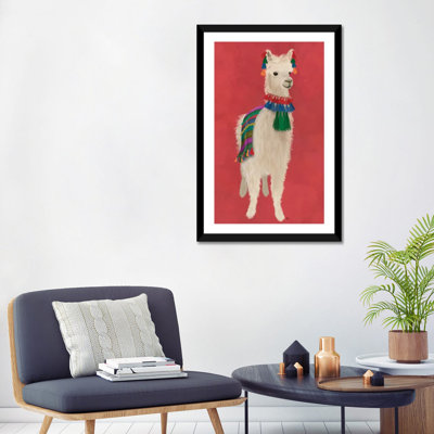 «Llama Traditional 1, Full» par Fab Funky - impression d'art graphique