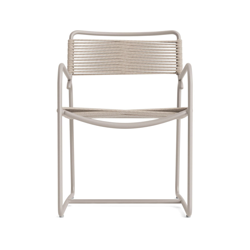 Walter Lamb Outdoor Lounge Chair, Dove Smooth/Pebble