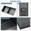 Double tablette de niche en acier inoxydable, noir acier