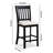Transitional Dining Chairs Set Of 2 With Slatted Back Design