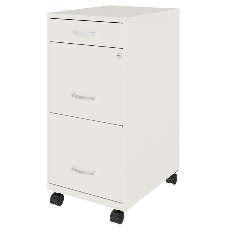 14.25'' Wide 3 - Drawer Filing Storage Cabinet, White