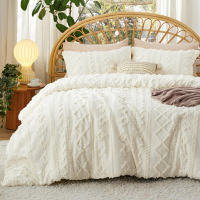 Ensemble d'édredon pour grand lit bohème 3 pièces Bedure