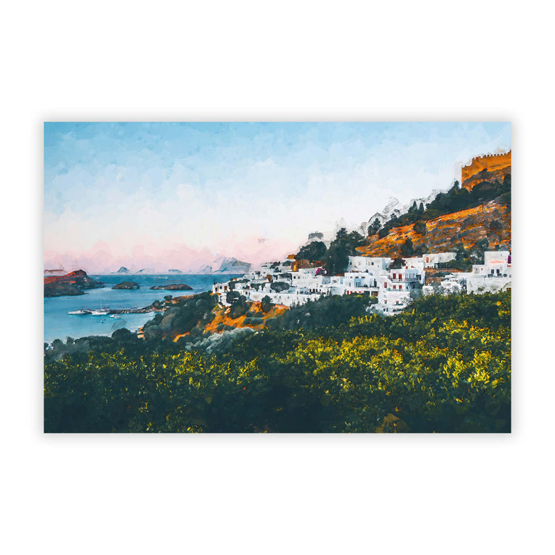 The Island of Rhodes in Greece - Frameless Print, 59.4 cm H x 84.1 cm W
